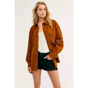 New Free People Stud Shirt Jacket Size M